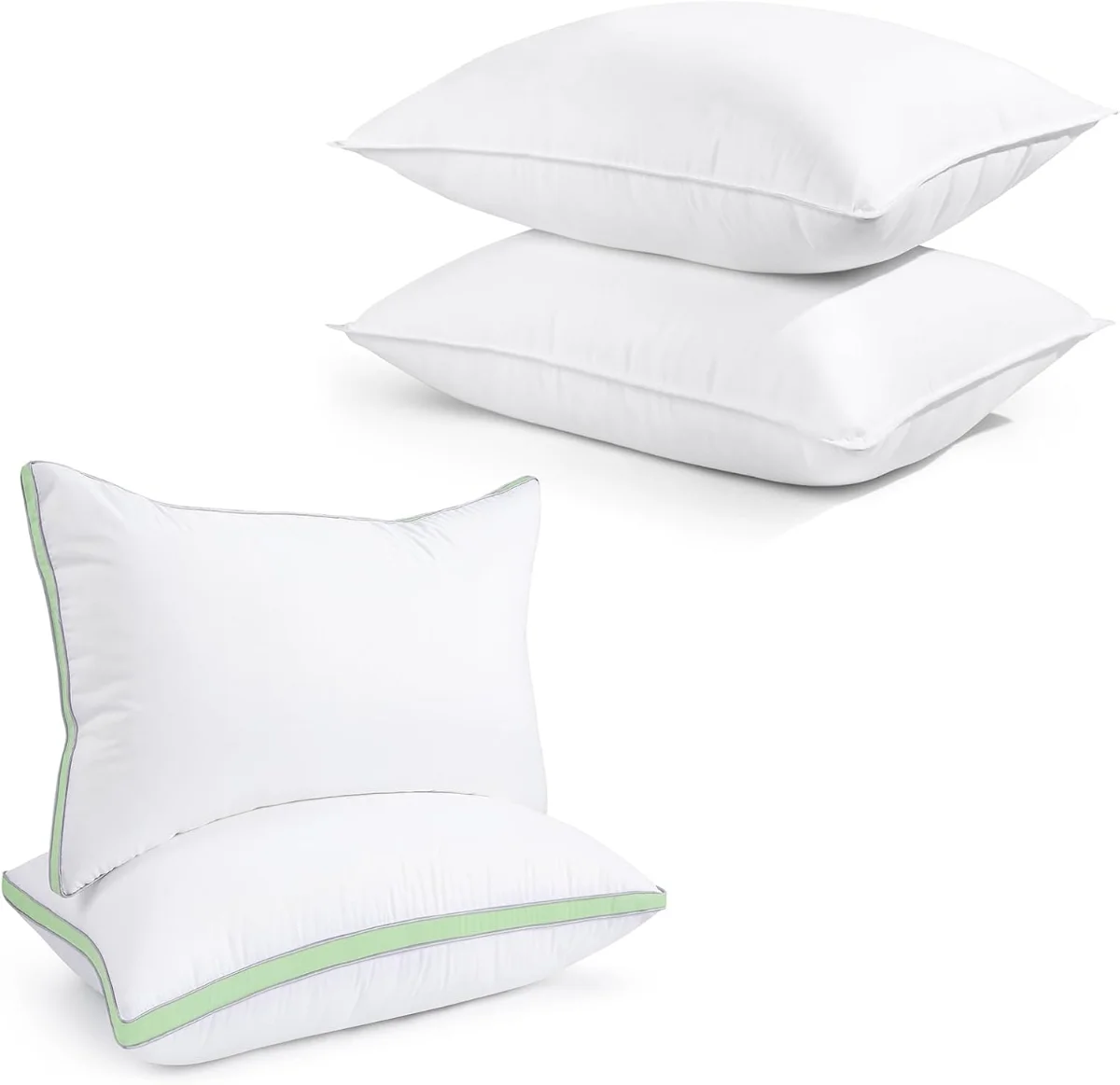 Bed Pillow Bundle, Four Pillows in Two Sizes view 3