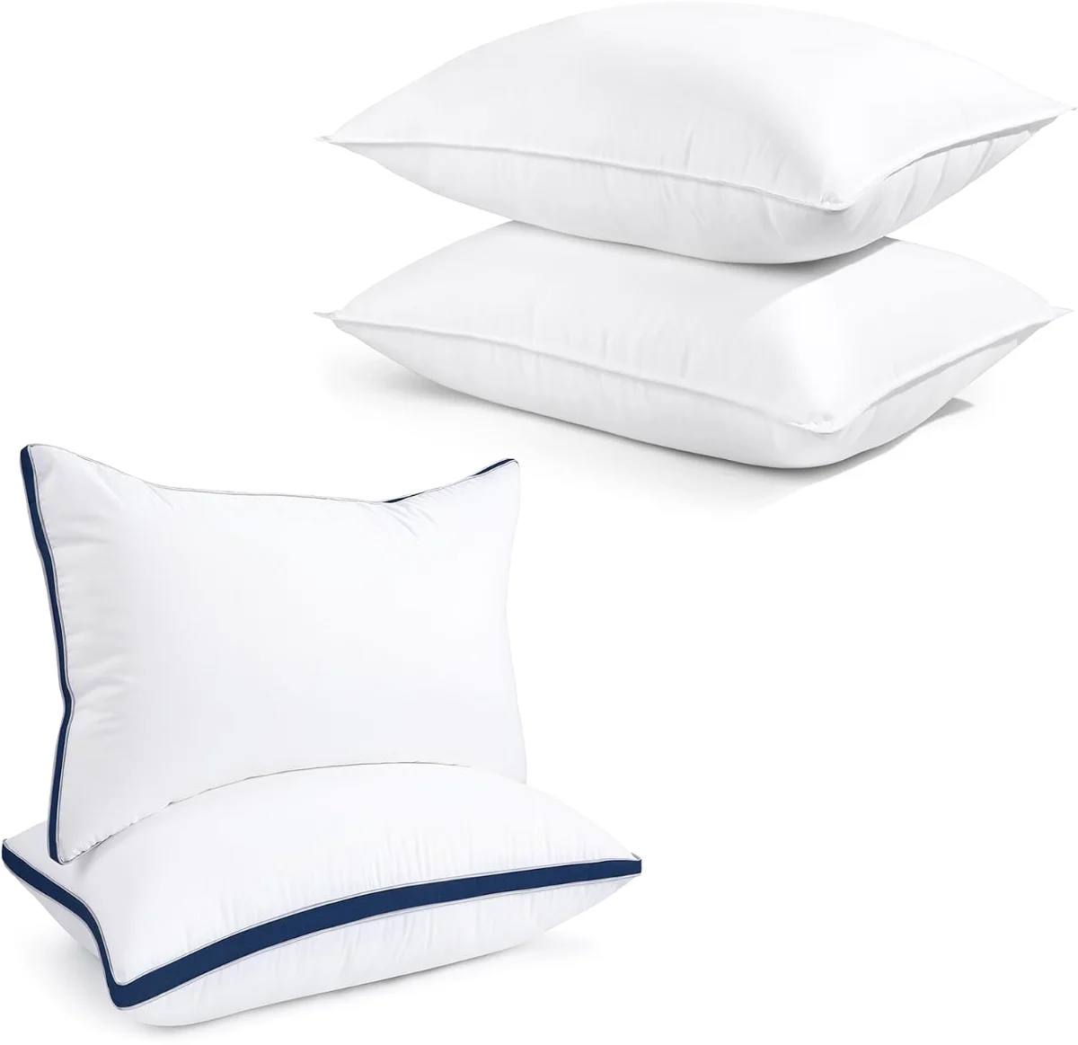 Bed Pillow Bundle, Four Pillows in Two Sizes view 6
