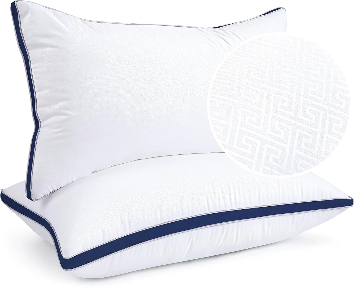 Firm Support Gusseted Pillows, Navy