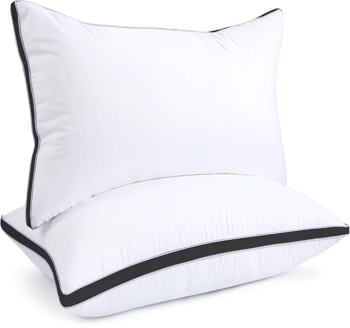 Firm Support Gusseted Pillows, Black